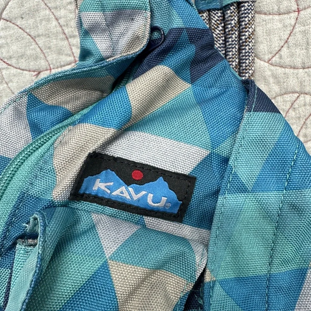 KAVU Rope Bag Blue Geometric Triangle Sling / Womens One Size